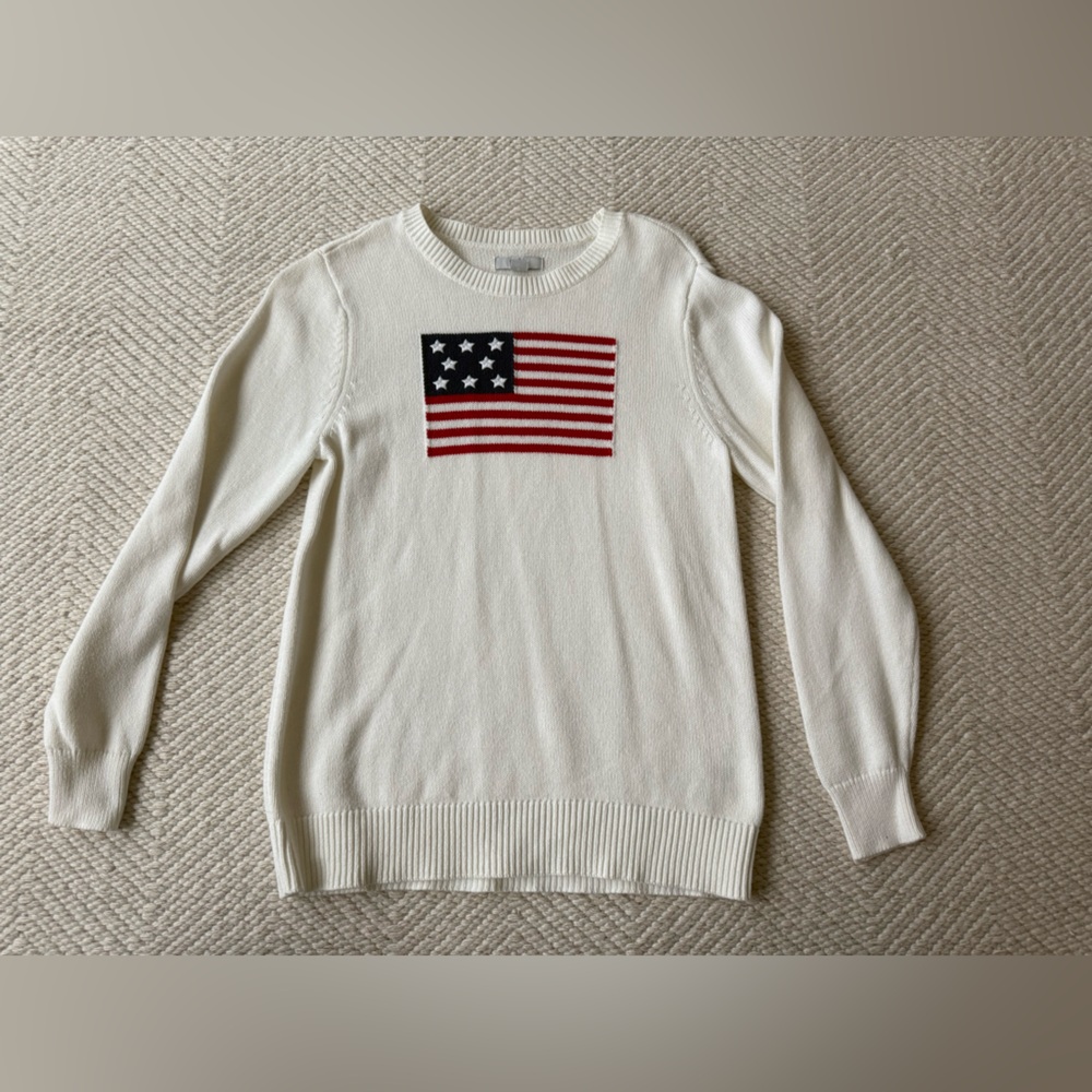 Croft and Barrow American Flag Sweater sz M